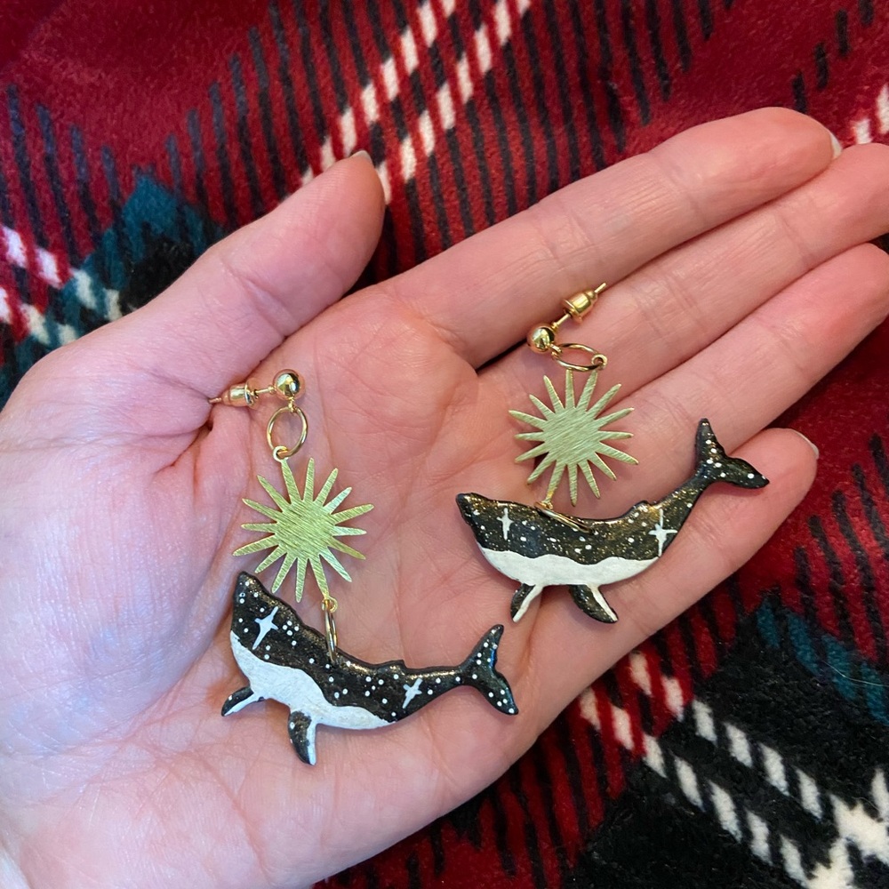 Celestial Whale Earrings 🐋